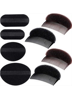 Bump It Up Volume Hair Base Set Sponge Styling Insert Braid Tool Hair Bump Up Comb Clip Bun Hair Pad Accessories for Women Girls DIY Hairstyle (8)