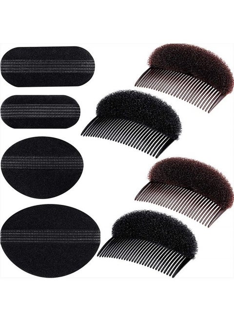 Bump It Up Volume Hair Base Set Sponge Styling Insert Braid Tool Hair Bump Up Comb Clip Bun Hair Pad Accessories for Women Girls DIY Hairstyle (8)