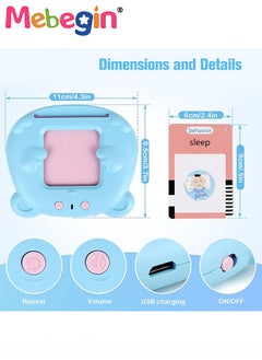 MEBEGIN Flash Cards Learning Toy with 510 Words, Chargeable Audible Educational Toy with USB Cable, Sounding Educational Device, Lightweight Portable Learning Toy, Children's Enlightenment Educational Toys  - Image 5