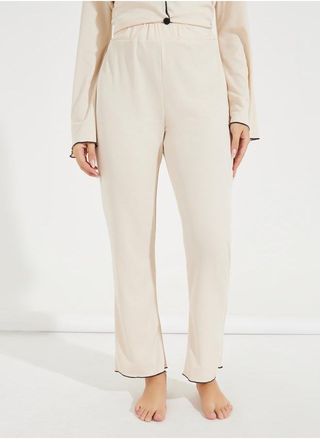 Take Two Overlock Seam Detail Top & Pyjama Set  - Image 5