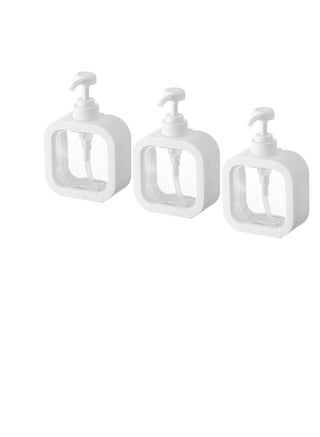 Clear Kitchen Soap Dispenser, 3pcs 300ml Shower Shampoo Dispenser for Bathroom, Plastic Empty Pump Bottle Dispenser for Essential Oil Soap Hand Gel, Portable Square Lotion Dispenser for Travel - pzsku/Z7507802C674953C2BCCCZ/45/_/1709362379/ca855813-c52d-4d48-bb27-e022e72e9d89