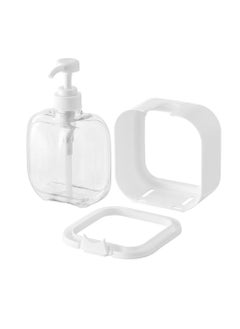Generic Clear Kitchen Soap Dispenser, 3pcs 300ml Shower Shampoo Dispenser for Bathroom, Plastic Empty Pump Bottle Dispenser for Essential Oil Soap Hand Gel, Portable Square Lotion Dispenser for Travel  - Image 3