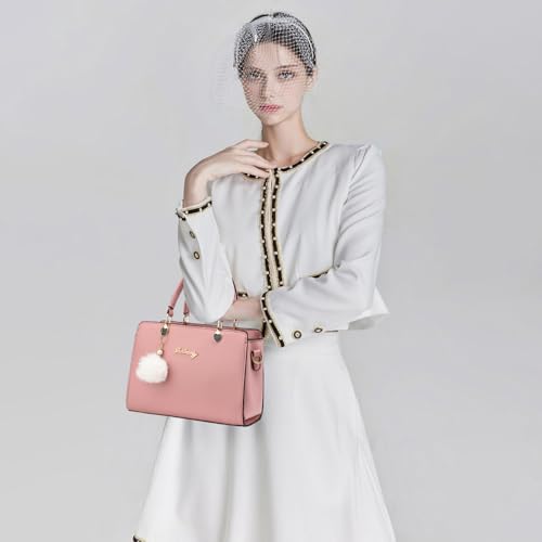 Xiaoyu Fashion Purses and Handbags for Women Ladies Small Crossbody bag Top Handle Satchel Shoulder Bags Totes (Pink) - Image 2