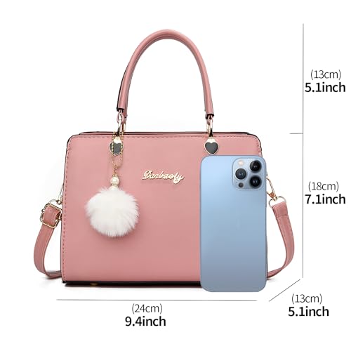 Xiaoyu Fashion Purses and Handbags for Women Ladies Small Crossbody bag Top Handle Satchel Shoulder Bags Totes (Pink) - Image 4
