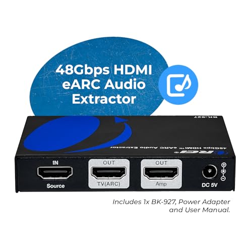 OREI 8K eARC HDMI Audio Extractor Converter ARC Support 48Gbps 4K @ 120hz - Digital/DTS Passthrough CEC, HDR, Supported - Send eARC Signal to Old AV Receiver (BK-927) - Image 2