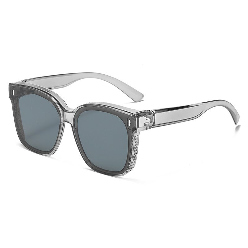 Generic Polarized Sunglasses Unisex Clip-On Flip-Up Bright through gray