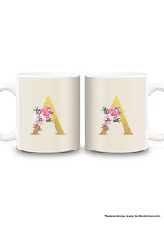 Stylizedd Designer Printed Coffee Mug 11oz Ceramic Personalised Gift Mugs Cup -Custom Monogram Initial Letter Floral Pattern Alphabet - V ( Bright Grey ) - pzsku/Z7507A8FC87A094D44ABEZ/45/_/1676967988/80b9ac37-81d6-4ea7-b9b0-2e3f8966cbf1