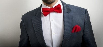 TINYHI Men's Pre-Tied Satin Formal Tuxedo Bowtie Adjustable Length Satin Bow Tie Red One Size - Image 5