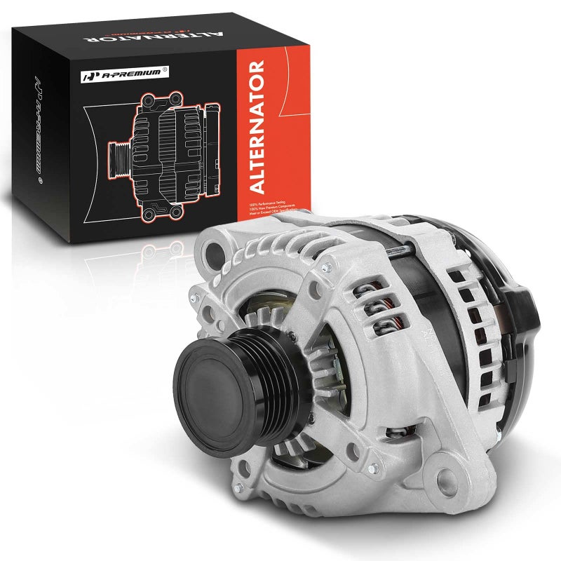 APremium Alternator Compatible with Dodge Dart 20132016 Fiat 500 20122014 L4 14L 12V 140A 5 Groove Clutch Pulley Clockwise