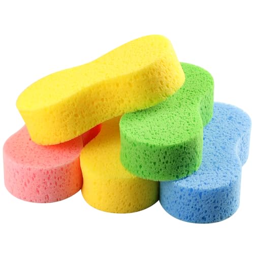 Temede 5-Pack Car Wash Sponges, 9.1" x 4.3" x 2.4" Large Sponges, Extra Thick Foam Kit for All-Purpose Cleaning, Ideal Washing Sponges for Kitchen, Bathroom, Household - Image 1