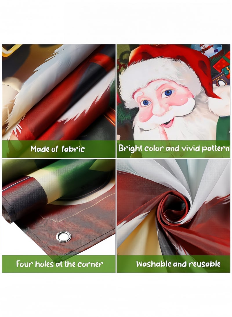 جيجيرو غطاء باب عيد الميلاد، لافتة معلقة على شكل سانتا، خلفية من القماش، لافتة لتزيين حائط عيد الميلاد، ملصق خارجي - Image 5