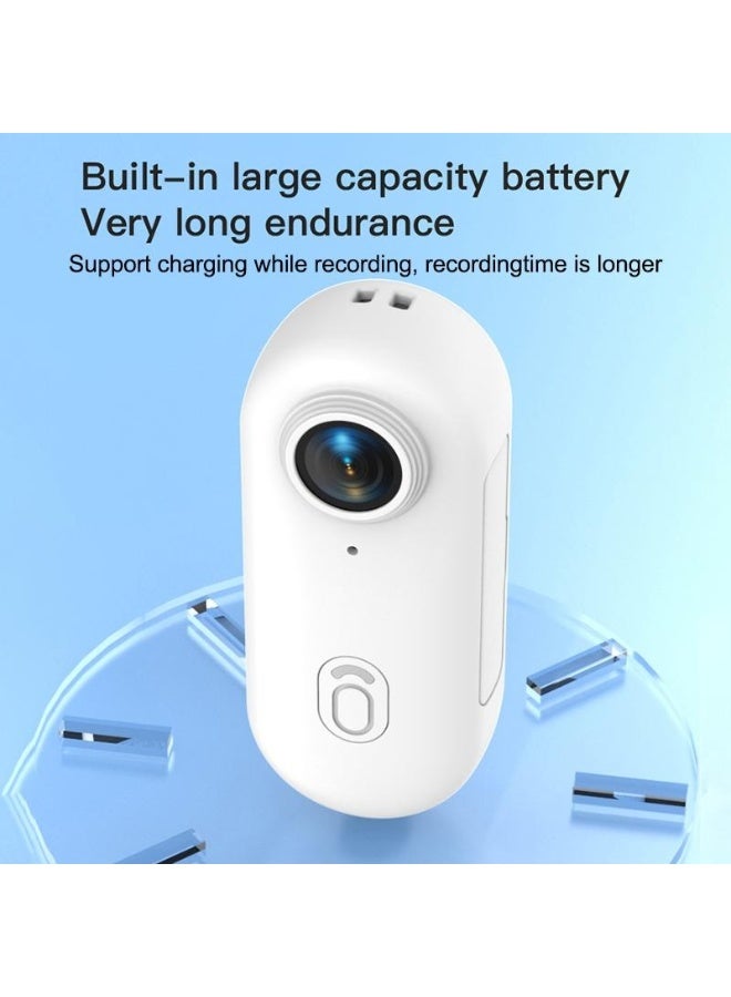 O Ozone 4K Mini Action Camera|Ultra-Light Thumb-Sized Body Cam with WiFi, 360° Rotating Clip, Magnetic Mount, Waterproof Camera for Cycling, Vlogging & Sports - White - Image 5