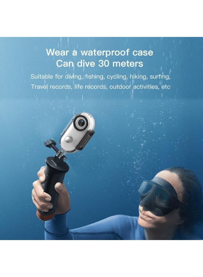 O Ozone 4K Mini Action Camera|Ultra-Light Thumb-Sized Body Cam with WiFi, 360° Rotating Clip, Magnetic Mount, Waterproof Camera for Cycling, Vlogging & Sports - White - Image 2