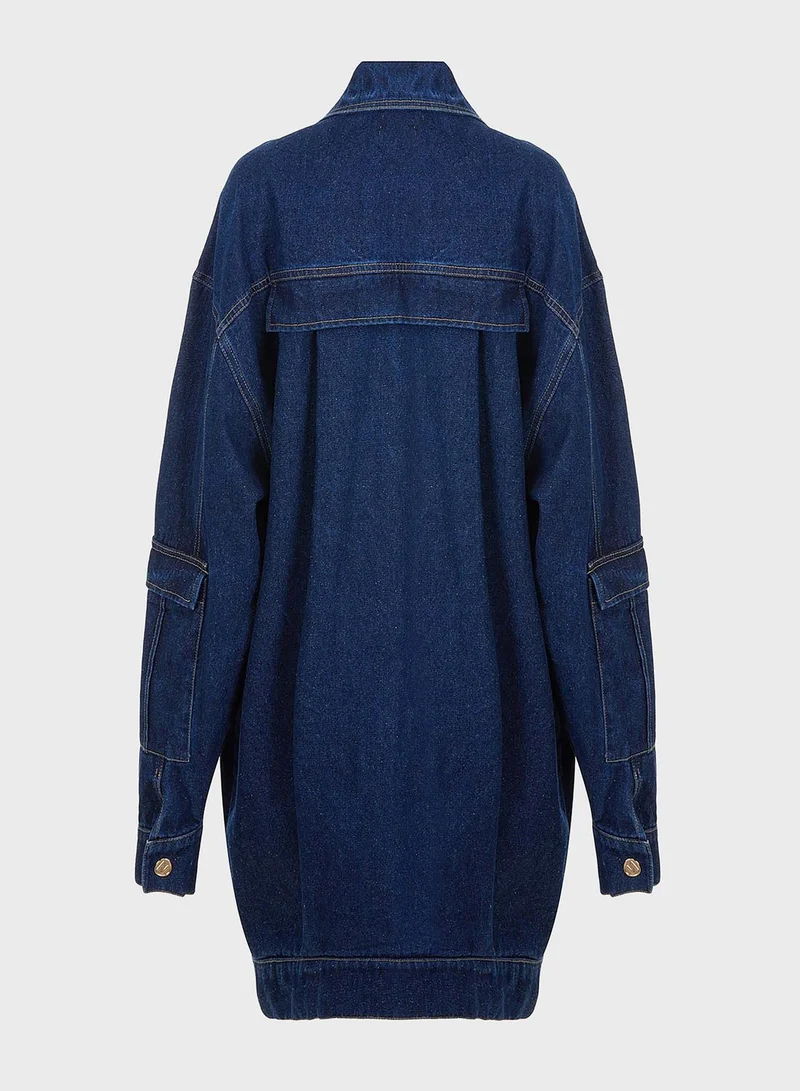 Nocturne Pocket Detail Button Down Coat