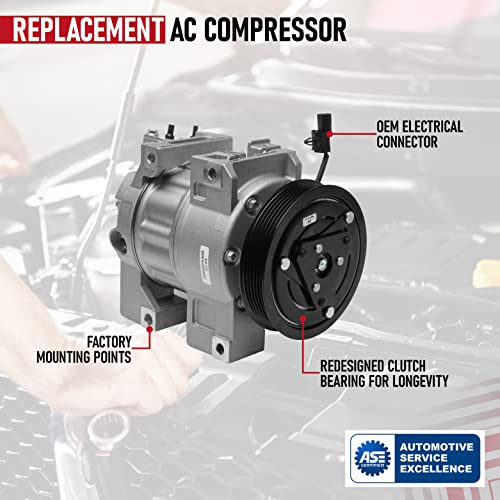 AA Ignition ضاغط مكيف الهواء مع القابض - ضاغط مكيف هواء متوافق مع نيسان ألتيما وسينترا 2.5 لتر 2007-2012 - بديل 92600ZN40B، 92600JAOOA، 92600-ZN40B، 10886C، CO1886C - ضاغط مكيف الهواء HVAC - Image 4