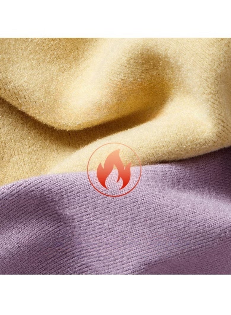 RedMapleTEK Women's Seamless Thermal Underwear Set for Autumn and Winter Long Pants PurpleWomen's Seamless Thermal Underwear Set for Autumn and Winter Long Pants Purple - Image 3
