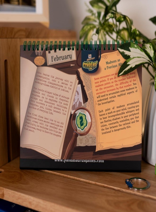Pandasaurus Games 365 Adventures: Cthulu 1926 (2026) Calendar - Year-Long Solo Cosmic Horror Adventure Game with Daily Challenges & Investigations in Arkham for Kids & Adults, Ages 14+, 1+ Players, 15 Minute Playtime - Image 3
