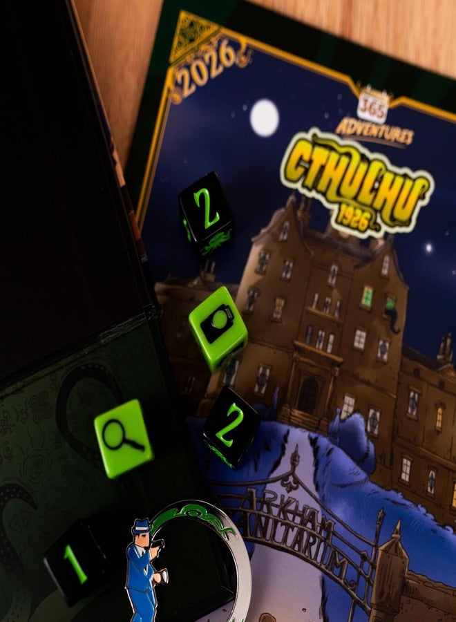 Pandasaurus Games 365 Adventures: Cthulu 1926 (2026) Calendar - Year-Long Solo Cosmic Horror Adventure Game with Daily Challenges & Investigations in Arkham for Kids & Adults, Ages 14+, 1+ Players, 15 Minute Playtime - Image 5