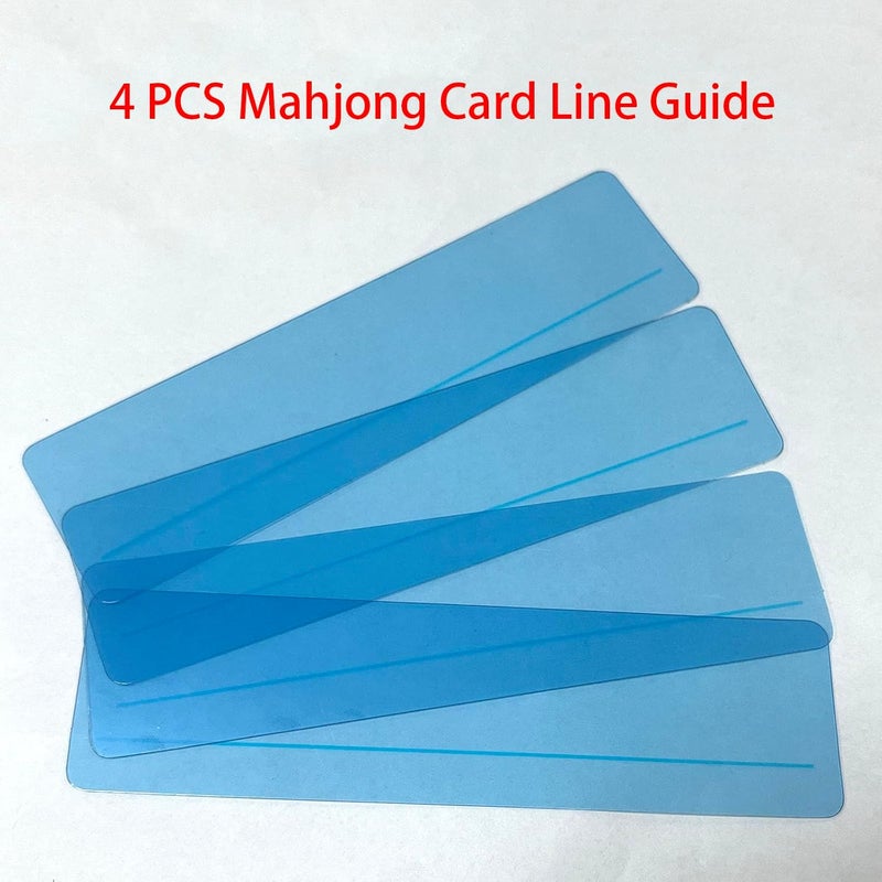 4 PCS Mahjong Card Line Guide, Mahjong Line Reader, Mah Jongg Card Line Finder, Mahjong Accessories, Mahjong Gifts, Mahjong Rules Helper (Blue) - Image 5
