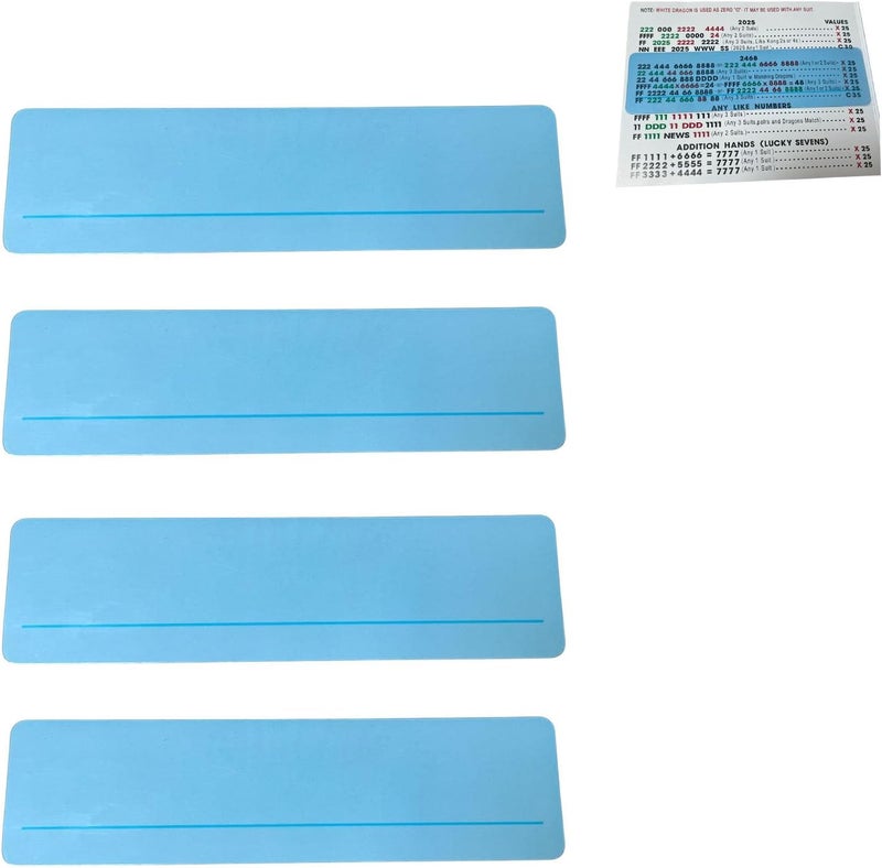 4 PCS Mahjong Card Line Guide, Mahjong Line Reader, Mah Jongg Card Line Finder, Mahjong Accessories, Mahjong Gifts, Mahjong Rules Helper (Blue) - Image 1