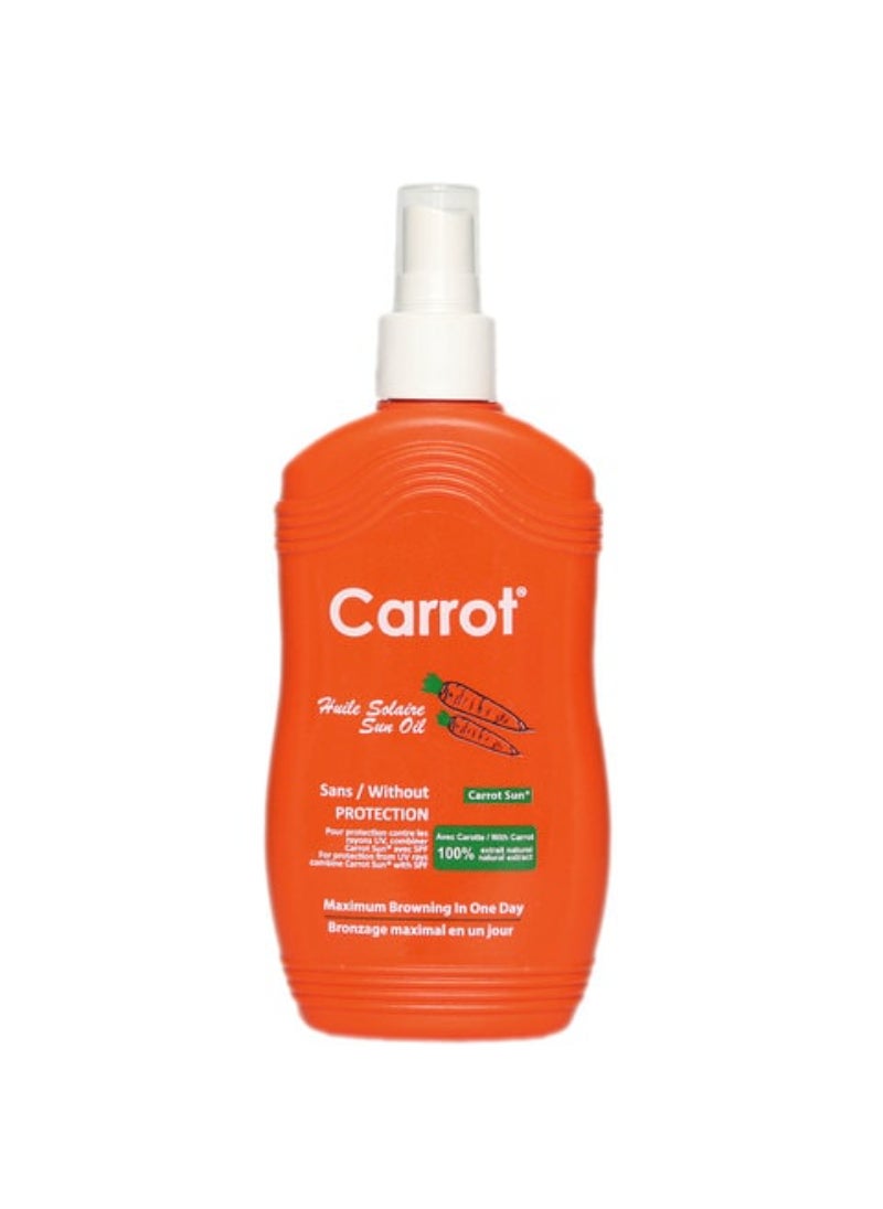 Carrot Sun - Carrot Sun Tanning Oil Clear 200ml - Image 1