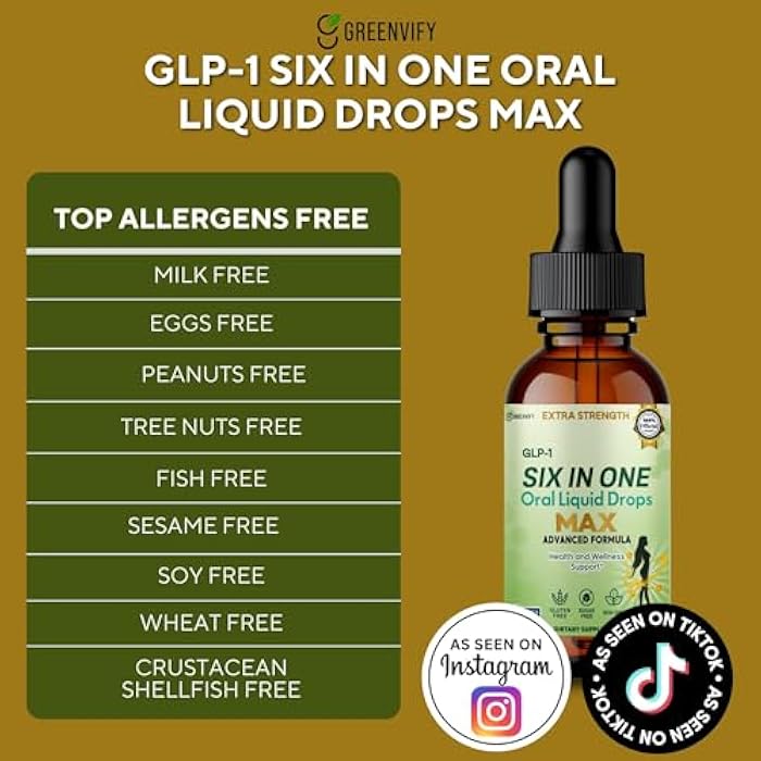 GREENVIFY GLP-1 Six in One Oral Liquid Drops Max, Extra Strength, Advanced Formula, 60 Servings, 2 fl oz (1) - Image 2