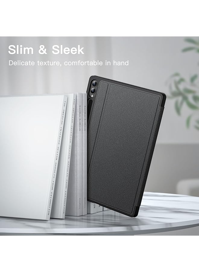 Jetech Case For Samsung Galaxy Tab S10 Plus Tab S9 Plus 12.4-Inch With S Pen Holder Slim Folio Stand Protective Tablet Cover Multi-Angle Viewing Graphite Black - Image 4