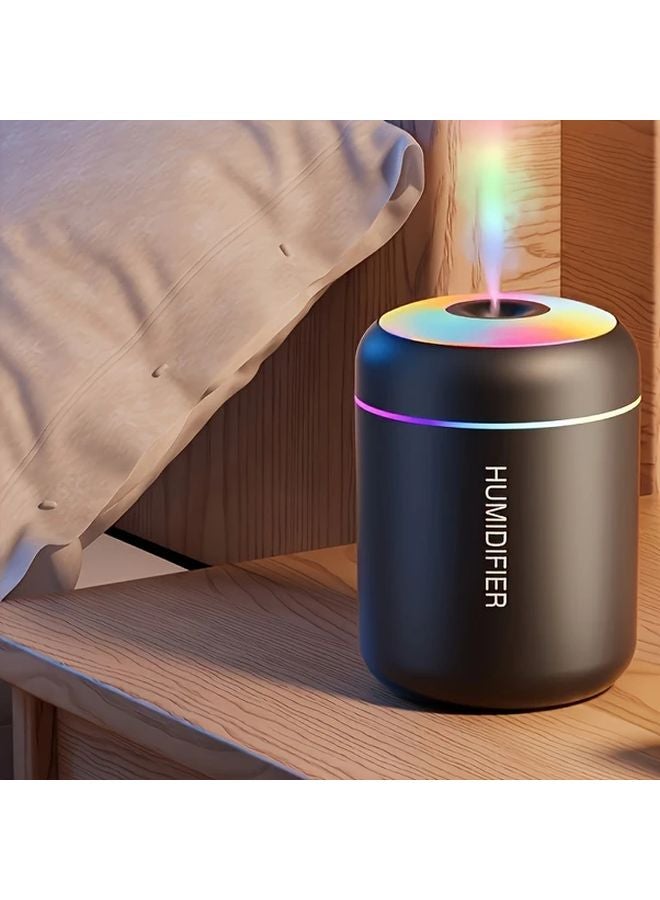 Black USB Essential Oil Diffuser Humidifier With Color Changing Night Light - Image 1