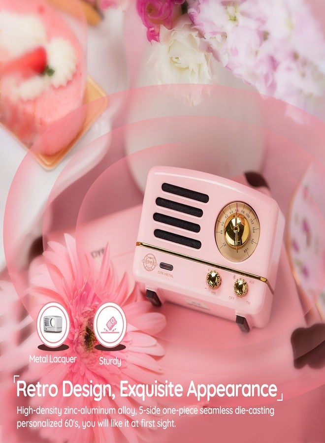 Muzen Portable Bluetooth Speaker, OTR Metal Retro Small Wireless Speaker, FM Radio with Antenna AUX, 10h+ Long Playtime, High Fidelity Stereo Audio with Suitcase, Room Office Decor, Festival Gift - Image 3
