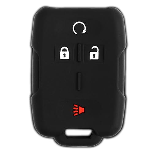 KeylessOption Key Fob Cover Replacement for 2014 2015 2016 2017 2018 Chevrolet Chevy Silverado Colorado GMC Sierra Canyon Remote Silicone, 4-Button M3N-32337100 - Image 1