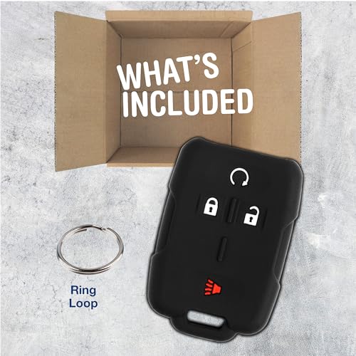 KeylessOption Key Fob Cover Replacement for 2014 2015 2016 2017 2018 Chevrolet Chevy Silverado Colorado GMC Sierra Canyon Remote Silicone, 4-Button M3N-32337100 - Image 3