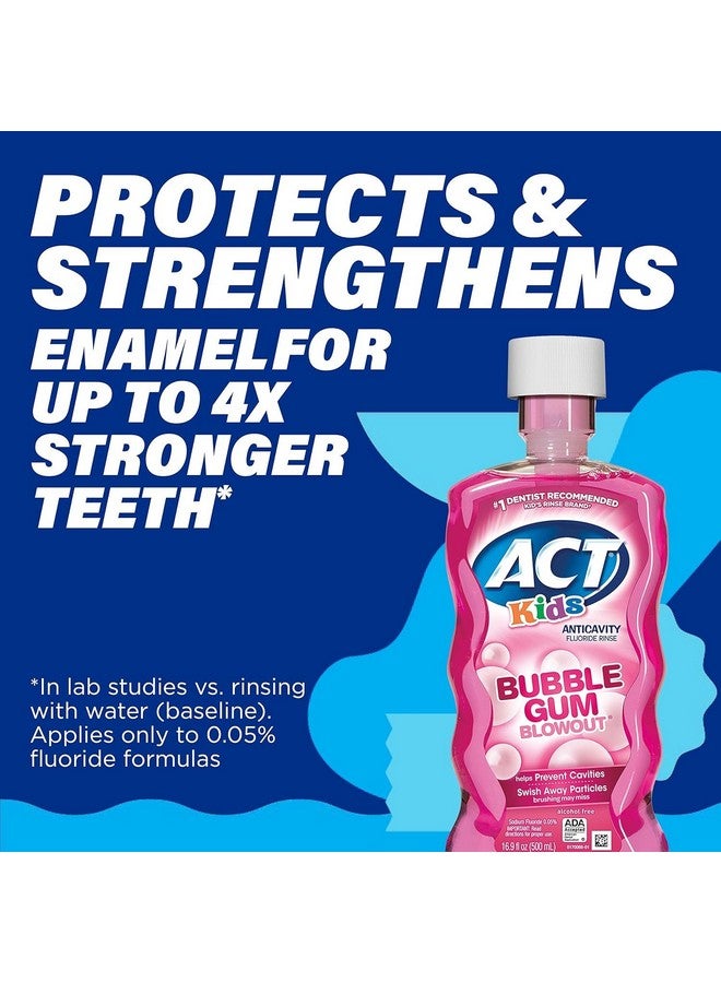 CHATTEM Act Anticavity Kids Flouride Rinse Bubble Gum Blowout Flavor 18 Ounce Bottles (Pack Of 3) - Image 5
