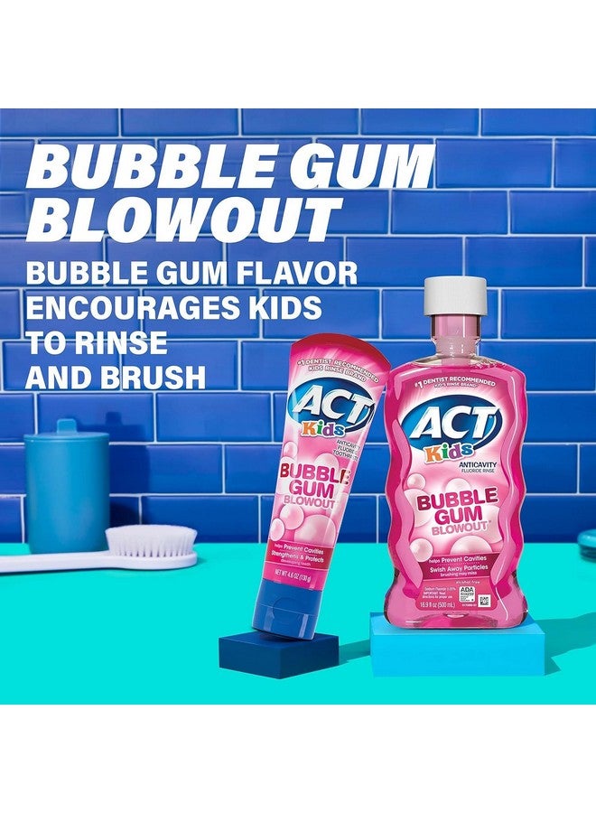 CHATTEM Act Anticavity Kids Flouride Rinse Bubble Gum Blowout Flavor 18 Ounce Bottles (Pack Of 3) - Image 3