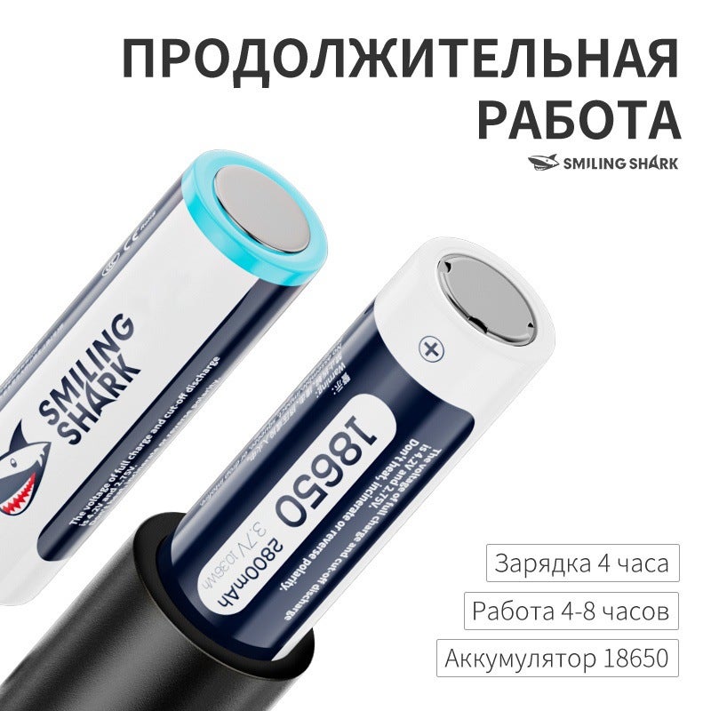 القرش المبتسم مصباح تخييم LED خارجي مع شحن بالضغط - قابل لإعادة الشحن، محمول - Image 5