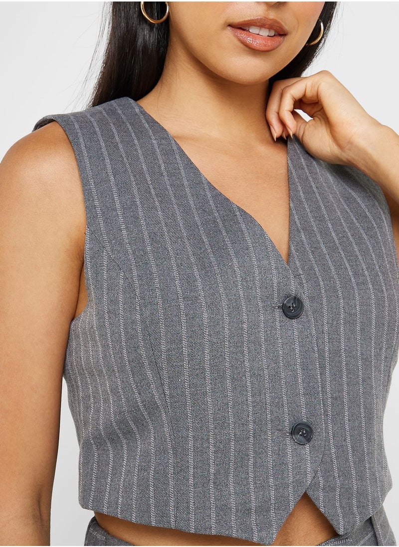 ONLY - Striped Waistcoat - Image 1
