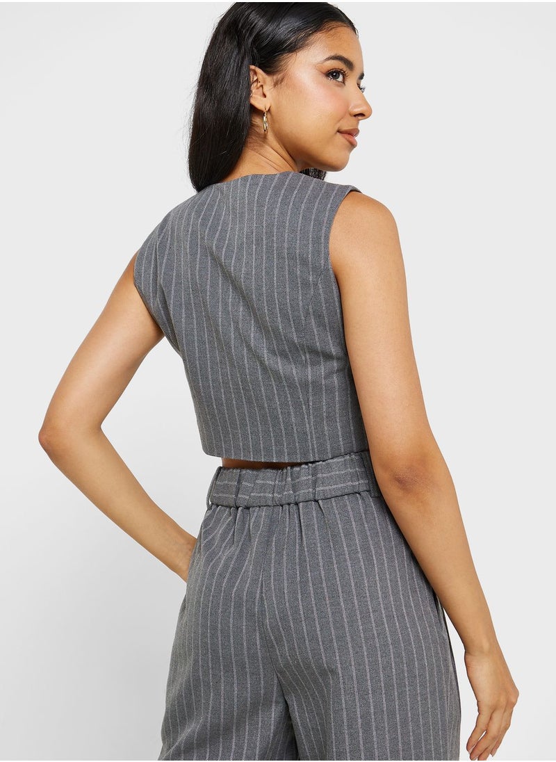 ONLY - Striped Waistcoat - Image 1