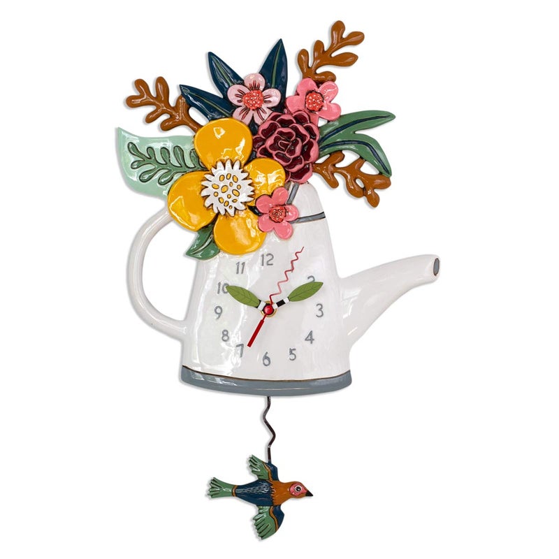 ساعة pendulum المتأرجحة من Allen Designs P1992 مع الأزهار 175 بوصة × 11 بوصة