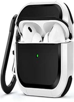VISOOM Upgraded Armor for Airpod, Shockproof Cool iPod Pro Case Wireless for Men and Women (White)