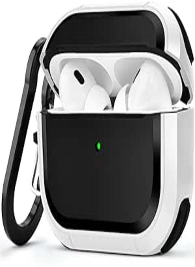 VISOOM - VISOOM Upgraded Armor for Airpod, Shockproof Cool iPod Pro Case Wireless for Men and Women (White) - Image 1