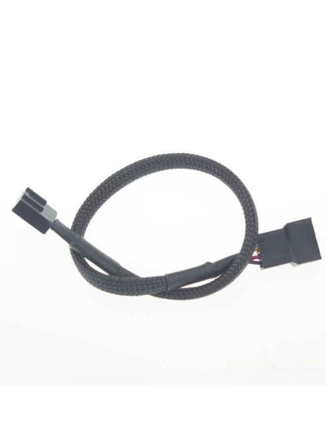 وحدة المعالجة المركزية للكمبيوتر 4PIN PWM 1 دقيقة 3 كابل توصيل كابل شبكة جلد الثعبان 30 سم كابل توصيل مروحة التبريد - اللون: تمديد واجهة اللوحة الأم - Image 1