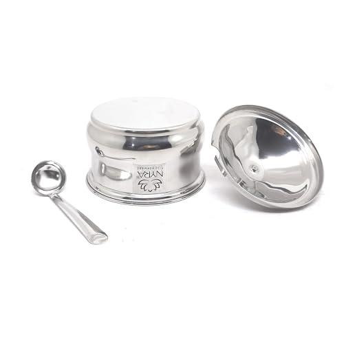 Nyra's Stainless Steel Ghee Pot: Large and Luxurious, Weight-125GM, Capacity-350ML - Image 4
