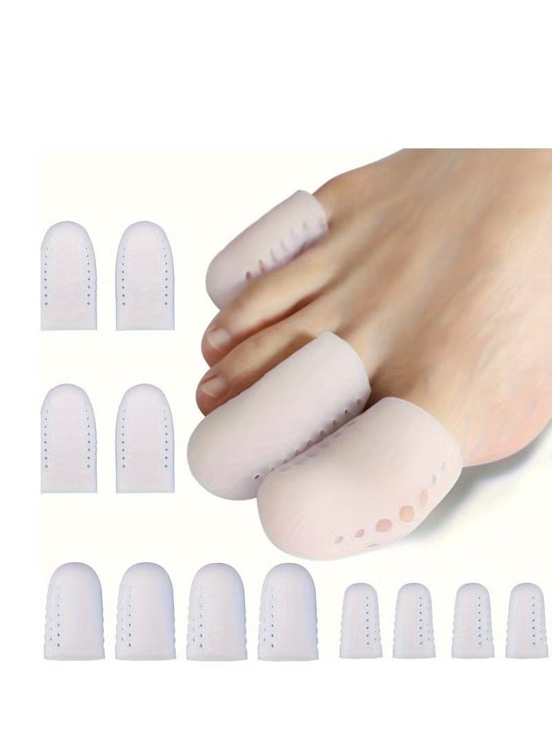 12pcs Silicone Toe Sleeves - Toe Protection Wrap Bunion Toe Covers-Medium Size - Image 1