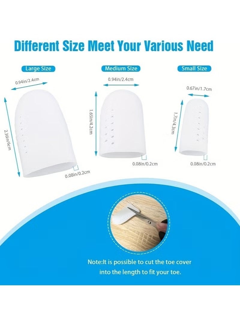 12pcs Silicone Toe Sleeves - Toe Protection Wrap Bunion Toe Covers-Medium Size - Image 4