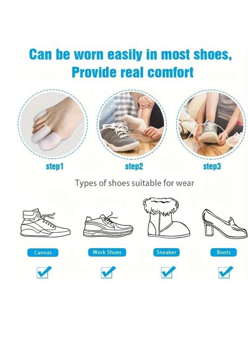 12pcs Silicone Toe Sleeves - Toe Protection Wrap Bunion Toe Covers-Medium Size - Image 5