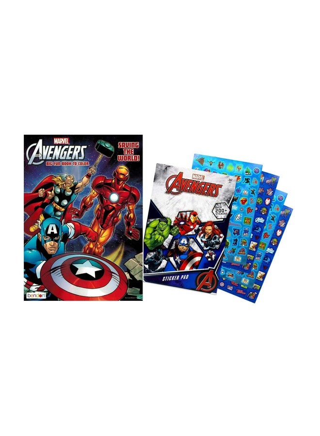 Bendon 2325687 Avengers 80 Page Coloring Book Marvel Avengers Hero Sticker Book Over 200+ Perfect For Gifts Party Favor Goodies Reward Scrapbooking Children Craft School For Kids Girls Boys - Image 5