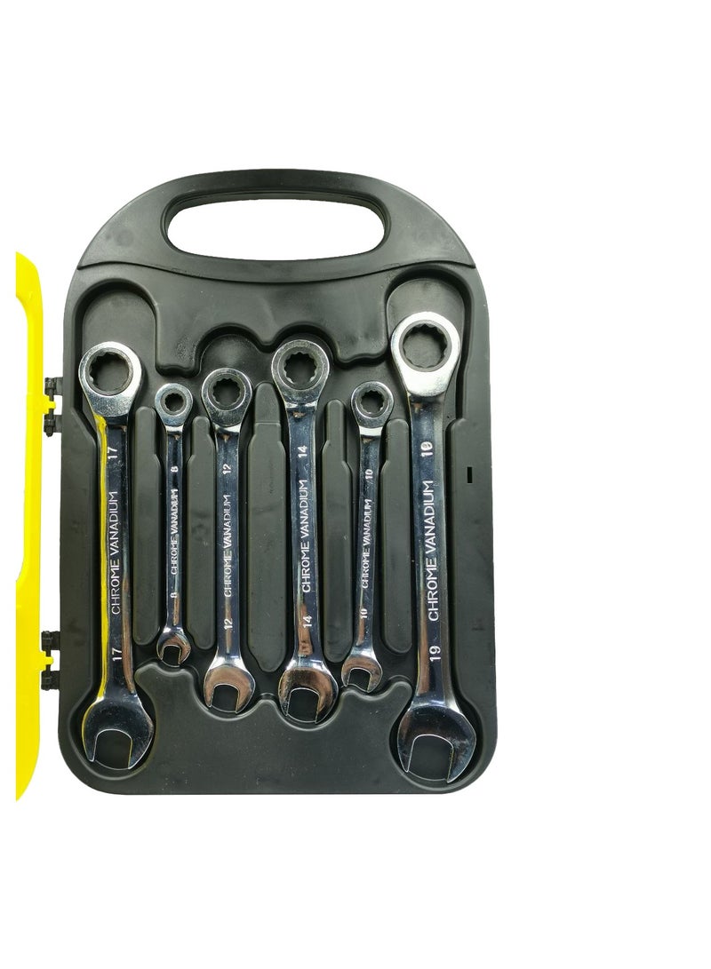 Tools 7-Piece Ratchet Wrench and Spanner Set Premium Chrome Vanadium Combination Wrench Kit for Professional and Home Use  - Image 3