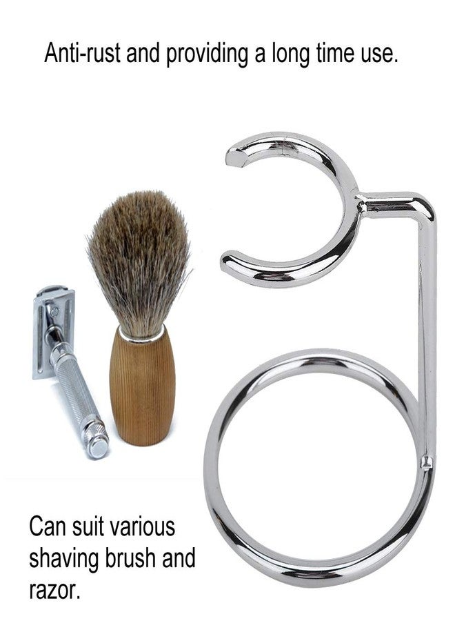 Ymiko And Brush Stand,Men Stainless Steel Shaving Brush Stand Holder For Salon Home Travel Use - Image 2
