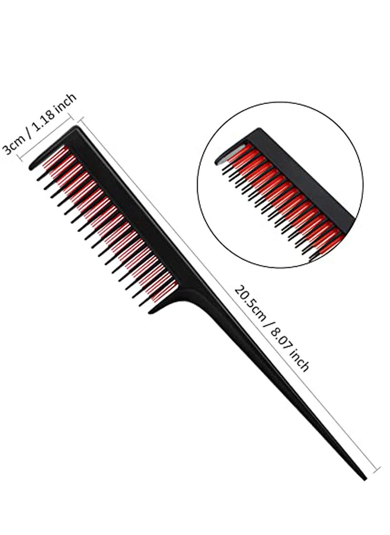 KASTWAVE - 3 Pieces Hair Styling Comb Set, Includes Teasing Hair Brush Fluffy Hair Brush, Rat Tail Comb Teasing Comb and Triple Teasing Comb for Back Brushing, Combing, Slicking Hair - Image 1