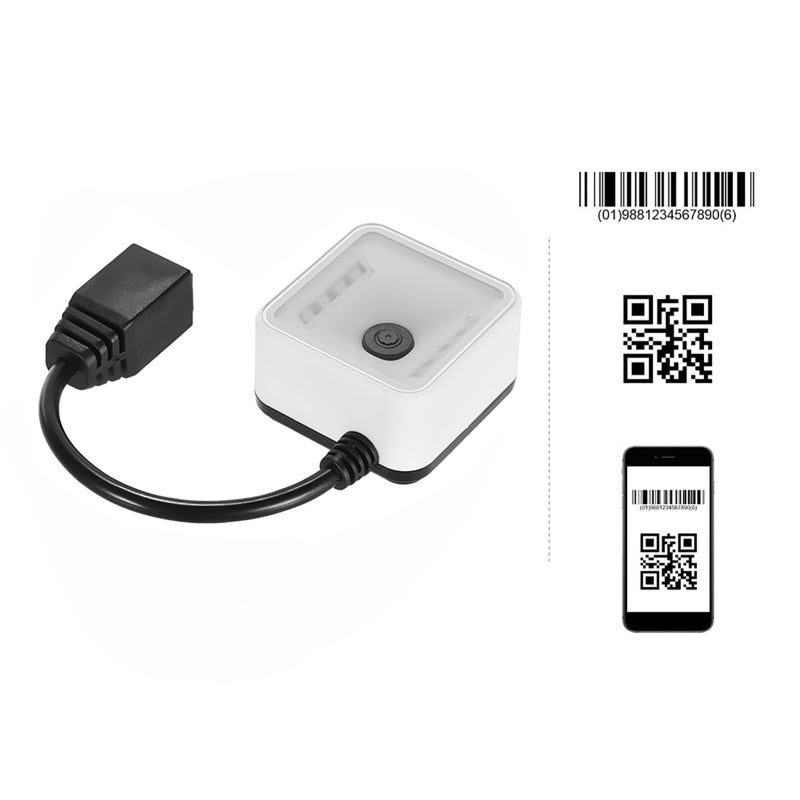 الماسح الضوئي للرموز الشريطية: واجهة USB، سرعة مسح شاشات الهواتب المحمولة السريعة، مستشعر CMOS عالي الحساسية - نطاق مسح واسع، المسح التلقائي للتعرف لأجهزة الاستعلام الذاتي، بوابات التحكم بالوصول، رسوم الحافلات - Image 3