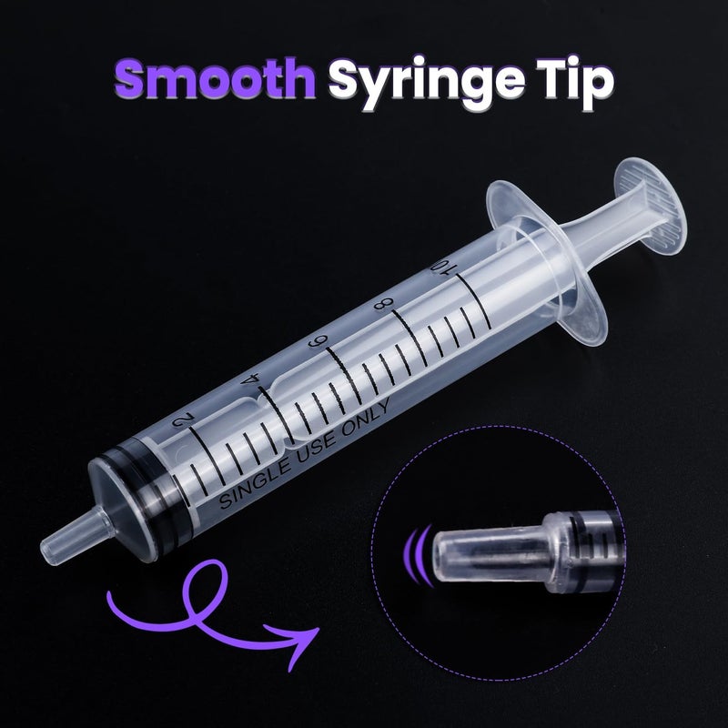TENKAIWICK 30 PCS 10ml Oral Syringe With Cap,Plastic Syringe without Needle for Medicine Dropper, Feeding Pets, Liquid Measuring, Handicrafts，Individually Sealed, Luer Slip Advanced compact design - Image 5
